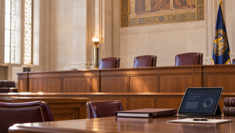 Nebraska Courtroom Nebraska Chief Justice Jeffrey J. Funke